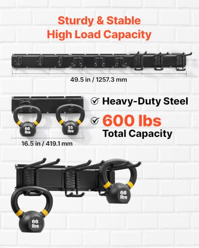 VEVOR Garage Tool Organizer 49.5 Inch 600 lbs Wall Mount Garden - Image 3