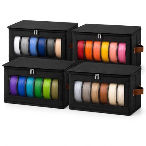 24 Spools Filament Storage Box, Stackable Foldable Moisture-Proof - Image 2