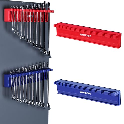 WORKPRO 2-Piece Magnetic Wrench Organizer, 24 Slots Wrench Holder - Image 2