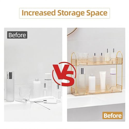 YCIA&DONE 2 Tiers Narrow Vanity Makeup Organizer, Bathroom - Image 3