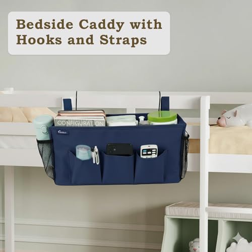 Surblue Bedside Organizer with Hook Bedside Caddy Hanging Storage - Image 4