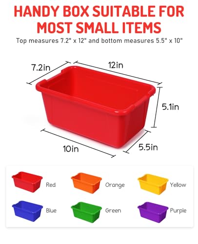 GAMENOTE 6 Quart Stackable Plastic Storage Bins with Lids, 6 Pack - Image 3