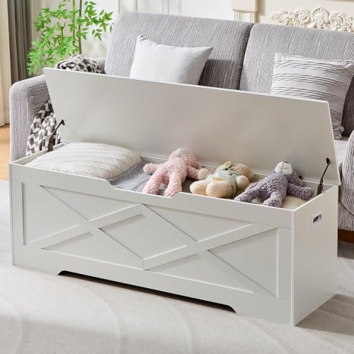 55.1" Storage Bench Extra Large,Blanket chest with 2 - Image 2