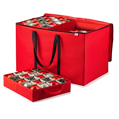 ZOBER Christmas Ornament Storage Box - Stores 200 3" - Image 2
