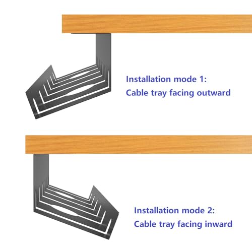 2 Pcs of Under Desk Cable Management Tray for Easy Mounting - Image 5