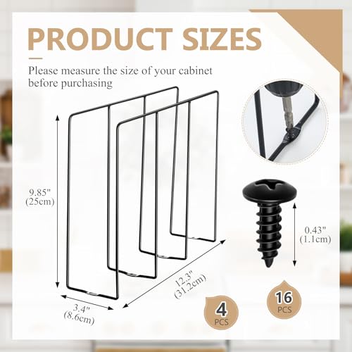 Blulu U Shaped Cookie Sheet Organizer for Cabinet Baking Sheet - Image 3