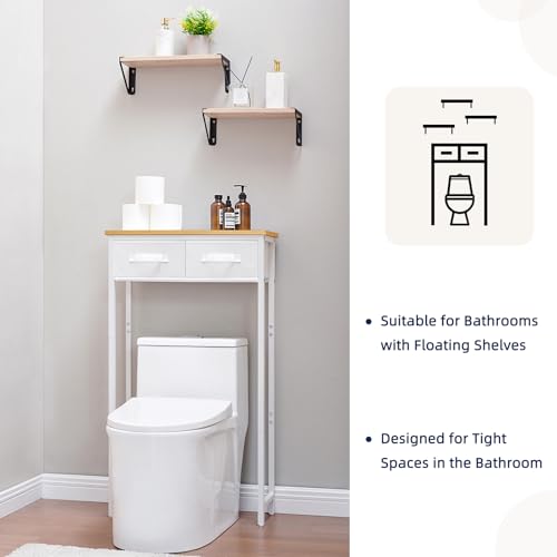 MOHOPE 2-Tier Over The Toilet Storage with 2 Fabric | All Products - Image 7