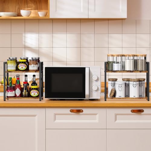 Spice-Rack-Organizer-Shelf for Kitchen Counter, 2 Tiers - Image 3