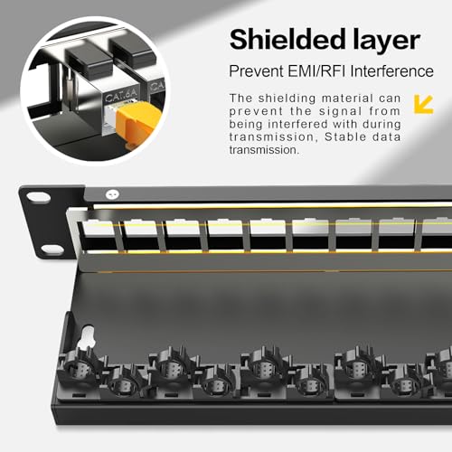Patch Panel 12 Port Blank Network Patch Panel with Cable - Image 5