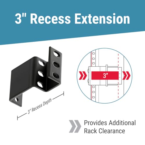 CablesAndKits 1RU Recessed Rack Adapter, 3 Inch Extension - Image 7
