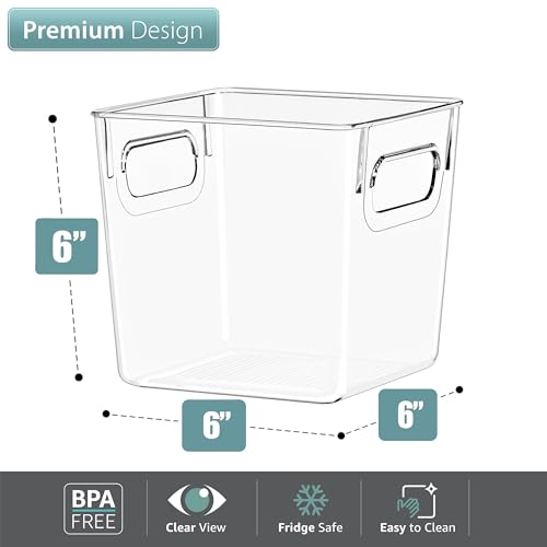 Sorbus Fridge Organizers and Storage, Clear Plastic Bins (Small - Image 3