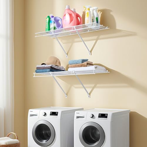 VEVOR Wire Shelf Kit, 3 ft, Set of 2, Wall Mounted Wire - Image 3