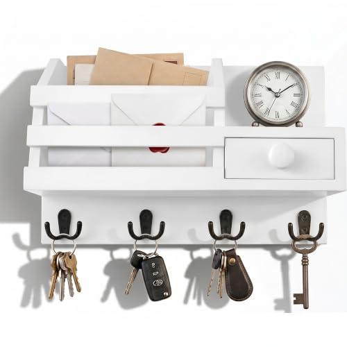Key Shelf Mail Holder White - Image 3