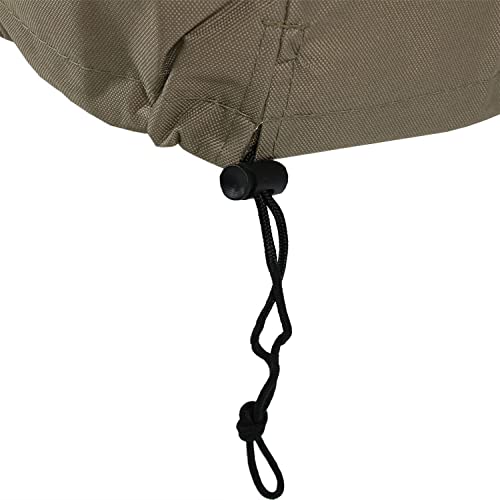 Sunnydaze 8-Foot Firewood Log Rack Cover with PVC Backing, Khaki - Image 8