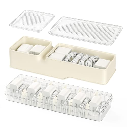 2-Tier Cable Organizer Box, Charger Cable Cord Stora | All Products - Image 2