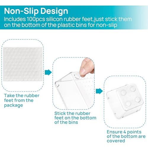 Vtopmart 25 PCS Clear Plastic Drawer Organizers Set, 4-Size - Image 5