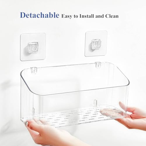 Bath Toy Storage Holder, 2 Pack Clear Bathtub Shower Caddy - Image 7