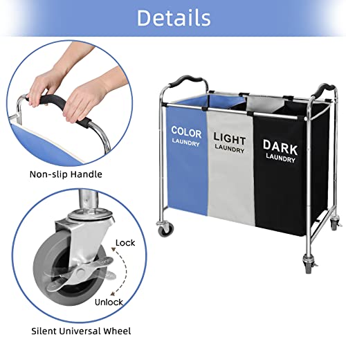 Laundry Basket, Large Laundry Hamper with Wheels - Image 5