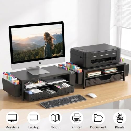 ECOLOVI Desk Organizer and Accessories, 2-Tier Computer Monitor - Image 5