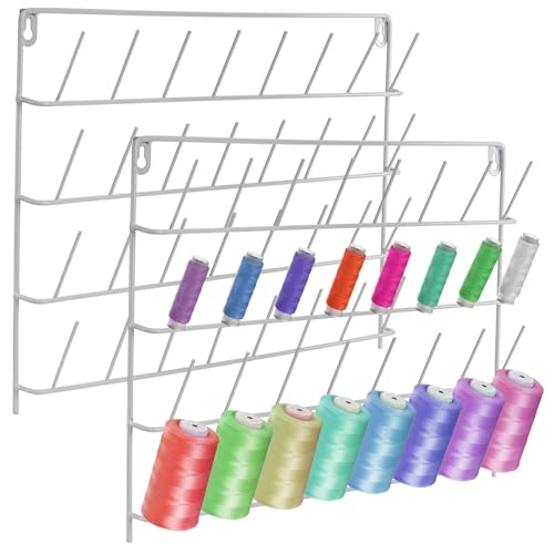 Tosnail 2 Pack 32 Spools Metal Thread Holder, Large Thread Racks - Image 2