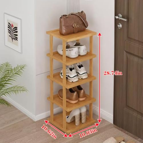 Vertical Shoe Rack,Tall Narrow Shoe Shelf Organizer - Image 3