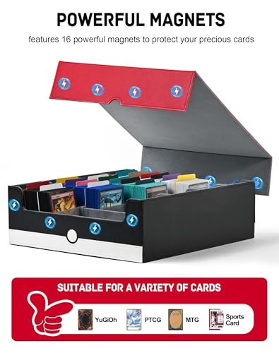ZLCA Card Storage Box Holds 3200+, Deck Storage Case - Image 6