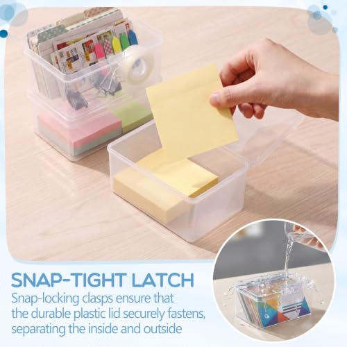 Jetec 6 Pieces Small Clear Plastic Storage Box, 4.3 x 3 x - Image 6