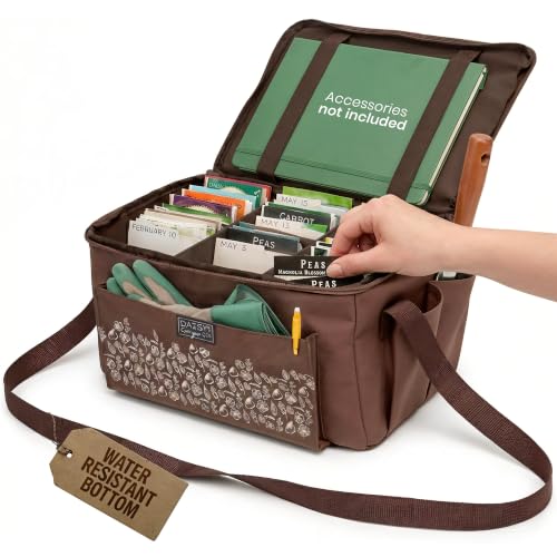 Seed Storage Organizer for 180 Packets, Canvas Garden Tote - Image 2