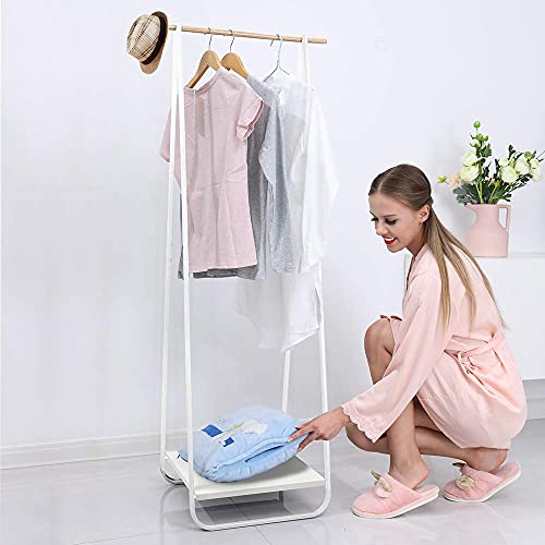 JEFEE Narrow Clothes Rack - Simple Garment Rack with Shelf 1-Tier - Image 7