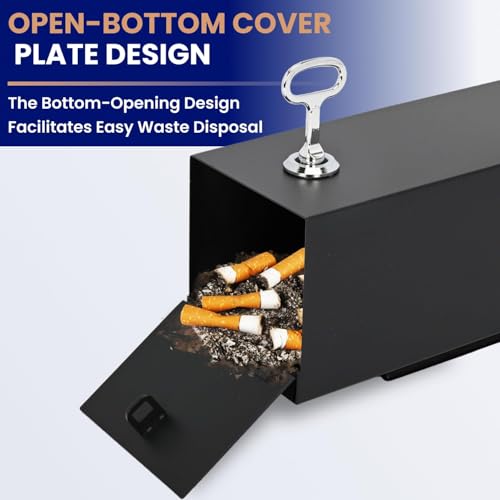 Commercial Outdoor Trash Can, Wall Mounted Receptacle - Image 5