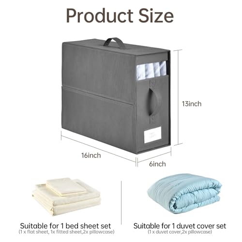 8 Pack Sheet Organizers and Storage, Bed Sheet Organizer - Image 3