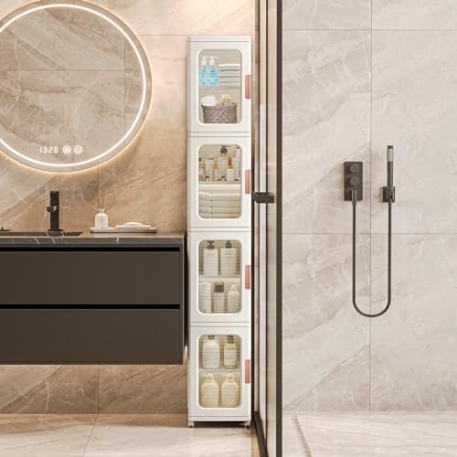 Narrow Storage Cabinet with Doors and Shelves Tall Skinny - Image 3