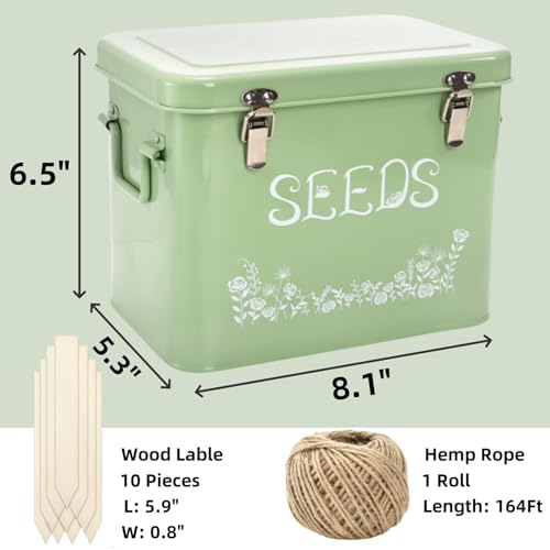 Covzoe Metal Seed Storage Organizer with String and 10 - Image 3