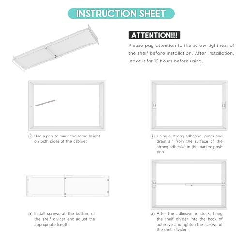 2Pcs Expandable Closet Tension Shelves Organizer | Home Organization - Image 7