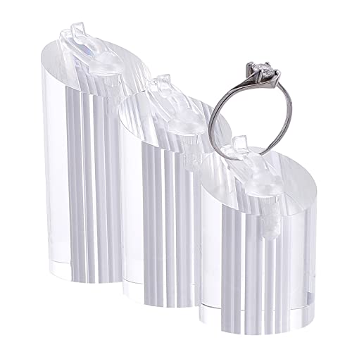 NBEADS 3 Pcs Acrylic Jewelry Display Stand Ring Show | Jewelry Organiz - Image 2