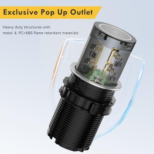 Kungfuking Pop Up Outlet for Countertop Kitchen, 15W Wireless - Image 5