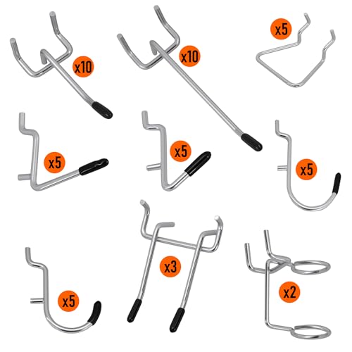 50-Piece Pedboard Hook Set, Durable Metal Hooks for Tool Hangging - Image 4