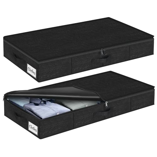Under Bed Storage Container Bins 2 Pack, 4.5 Inch Slim Low - Image 2