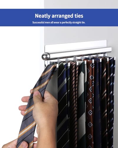 Adhesive Valet Rod for Closets Pull Out 12" Silver with 8 Hooks - Image 6