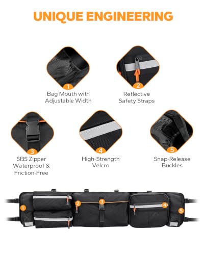UTV Roll Cage Organizer, Cargo Rear Storage Bag Waterproof - Image 5