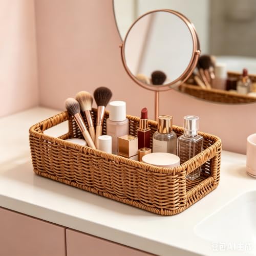 Toilet Tank Basket with Handwoven Built-in Handle, Hand-Woven - Image 6