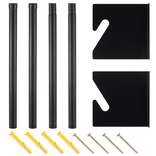 Adjustable Paper Roll Holder Wall Mounted 28 to 60 Inch, Black - Image 5