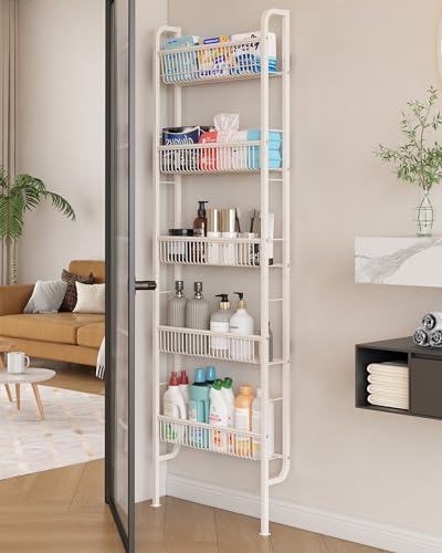 UMDONX Narrow 5-Tier Behind-the-Door Bathroom Storage Rack - Image 8