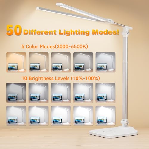 LED Desk Lamp for Home Office, Height Adjustable Architect Desk - Image 5