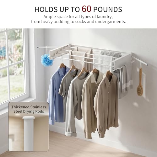 Wall Mounted Drying Rack, 31.5" Foldable Laundry Drying Rack - Image 8