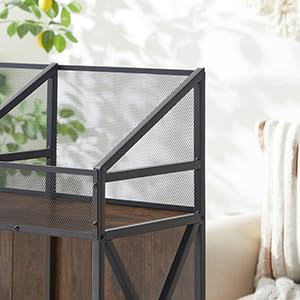 EYOCAL 6 Grids Vinyl Record Storage Holder Rack， Wooden - Image 7