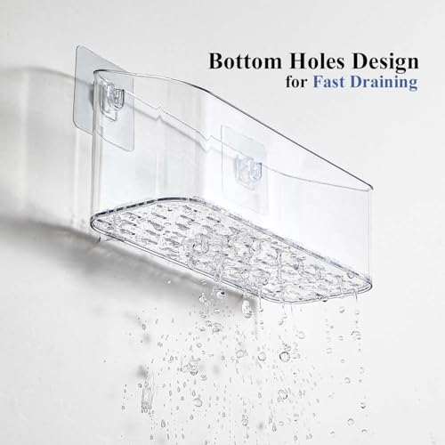 Bath Toy Storage Holder, 2 Pack Clear Bathtub Shower Caddy - Image 5
