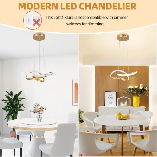 Modern LED Chandelier Contemporary Pendant Lighting Ring Light - Image 7