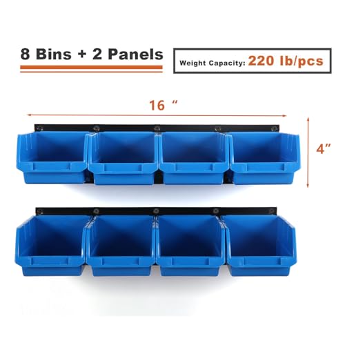 Wallmaster 8-Bin Wall Mounted Plastic Storage Bins H | All Products - Image 4