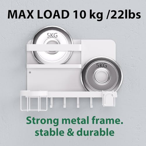 Metal Bedside Wall Shelf, No Drill Floating Bedside Shelf Wall - Image 4